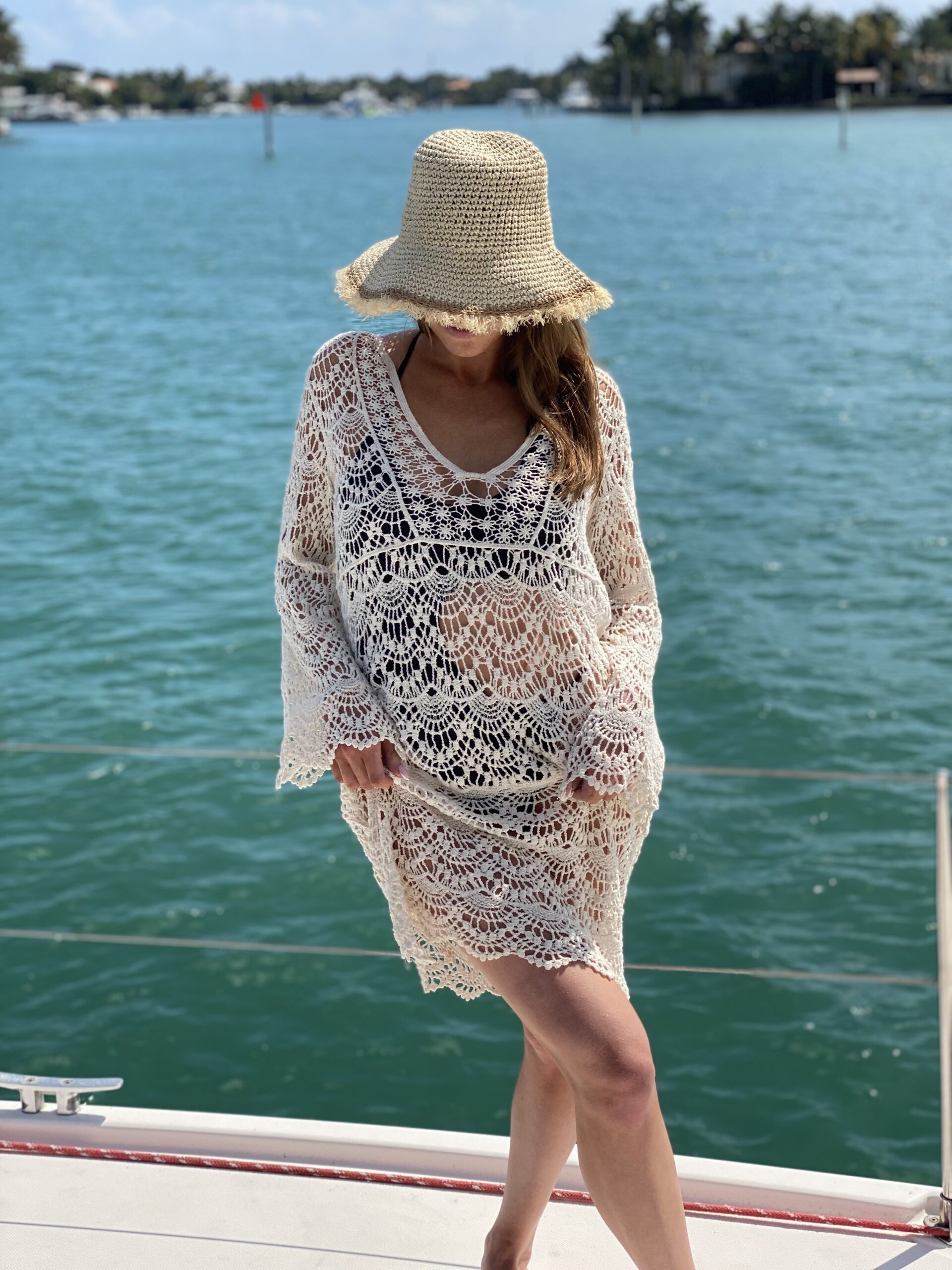 crochet shirt dress Oversized Crochet Shirt