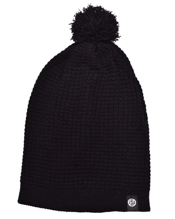 sport thermal wool beanie - black